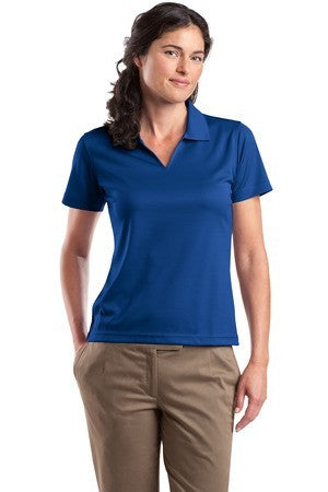 Sport Tek Ladies Dri Mesh V Neck Polo. L469
