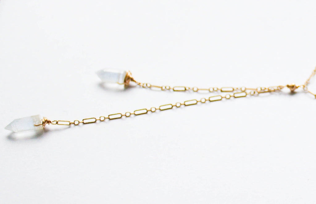 aquamarine pointe crystal necklace by delia langan jewelry