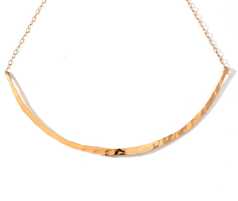 Crescent Collar Gold Choker Necklace by Delia Langan Jewelry