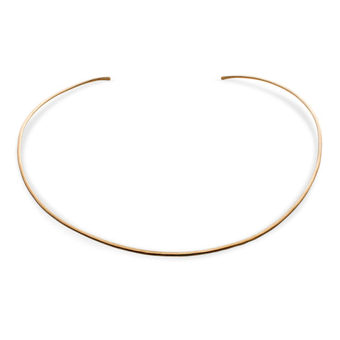 halo collar choker necklace in gold by delia langan jewelry