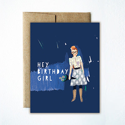 Hey birthday girl card