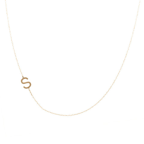 ... necklace  280 initial enter single letter yellow gold 16 yellow gold