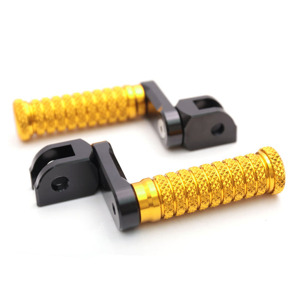 POLE Gold CNC 25mm Extension Riser Front Foot Pegs For Buell XB9R Firebolt 2003-2007 