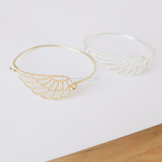 angel wing bangle, wing bangle, angel 