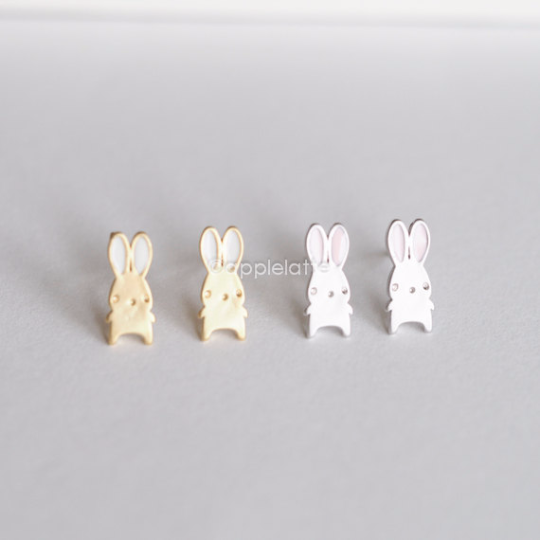 cute bunny earrings, pink bunny ears 