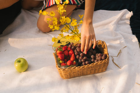 basket with fruit