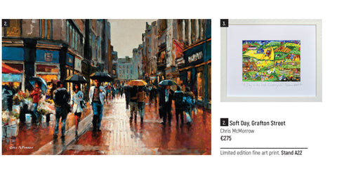 One of my paintings of Grafton Street, Dublin featured in the Gift Guide of the Craft Fair