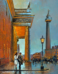 Painting of the GPO and Nelsons Pillar on O'Connell Street, Dublin