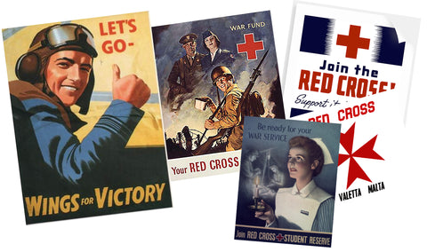 A collection of posters from WW2 era created for the film