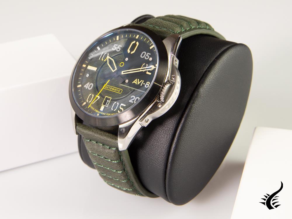 Reloj Automático AVI-8 P-51 Mustang Hitchcock Greentree, Verde, 43mm, AV-4086-03