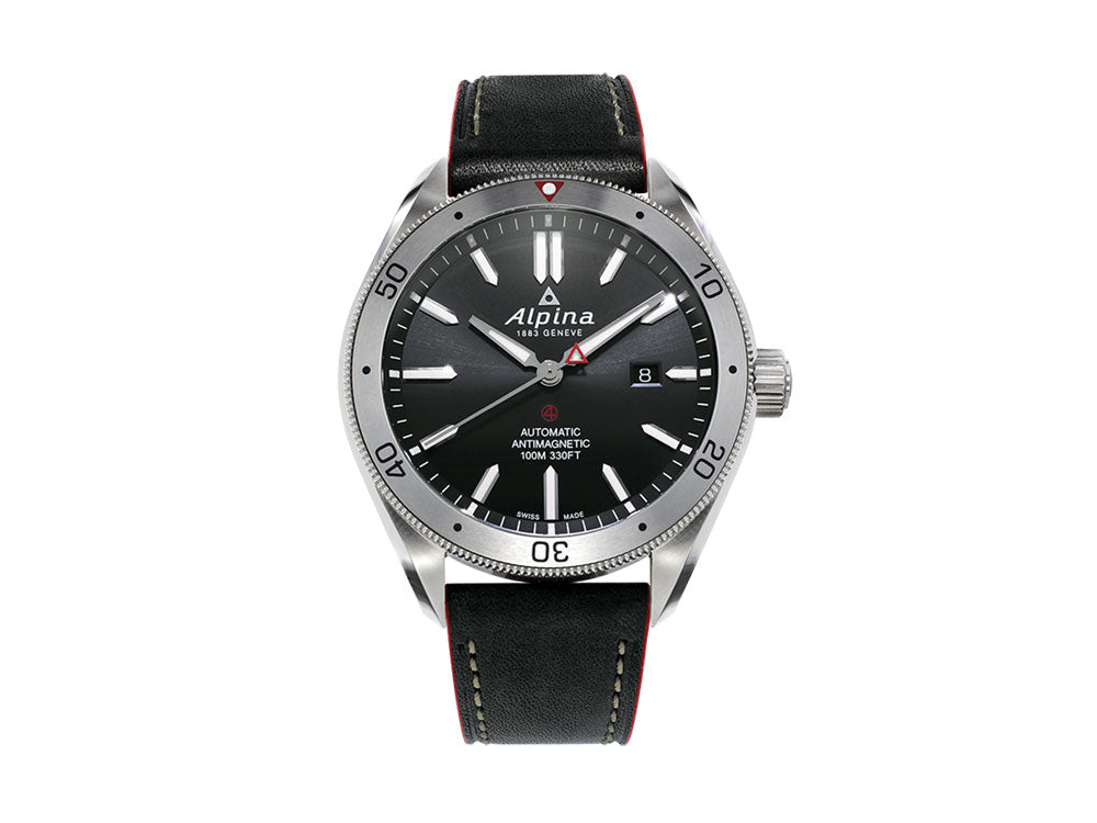 Reloj Alpina Alpiner 4 Automatic, AL-525, Negro, 44mm, Piel, AL-525BS5AQ6