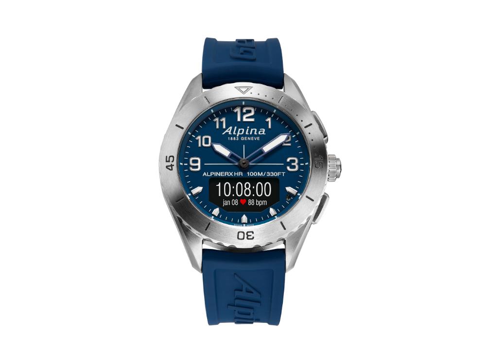 Smartwatch Alpina AlpinerX Alive, Azul, GMT, Alarma, Azul, AL-284LNN5TAQ1