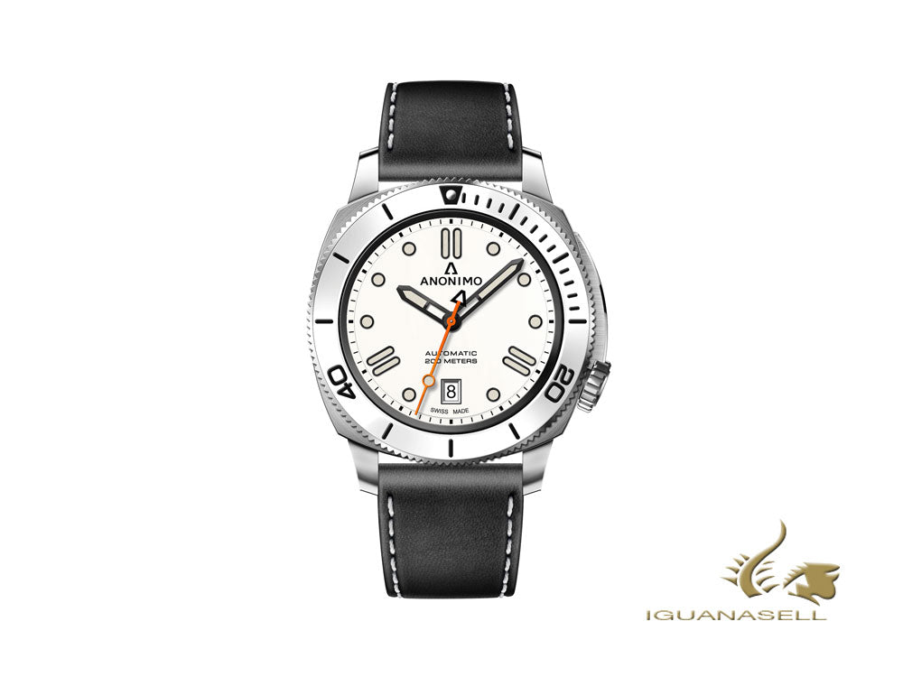 Reloj Automático Anonimo Nautilo Classic White, Blanco, 42mm, AM-5009.00.770.A01
