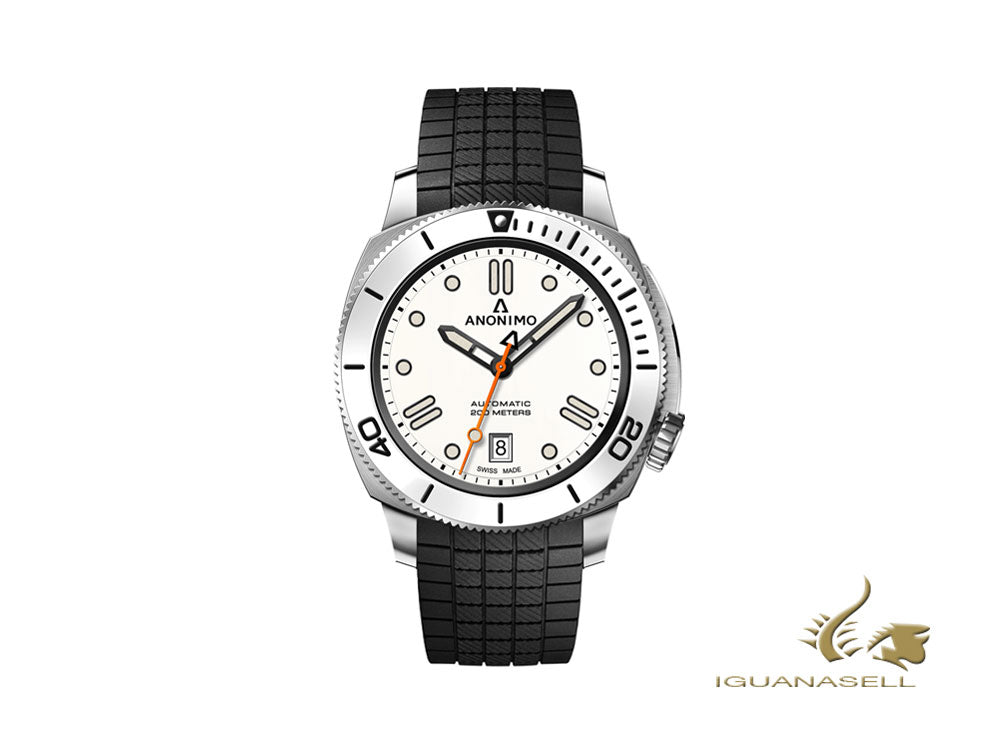 Reloj Automático Anonimo Nautilo Classic White, Blanco, 42mm, AM-5009.00.770.R11