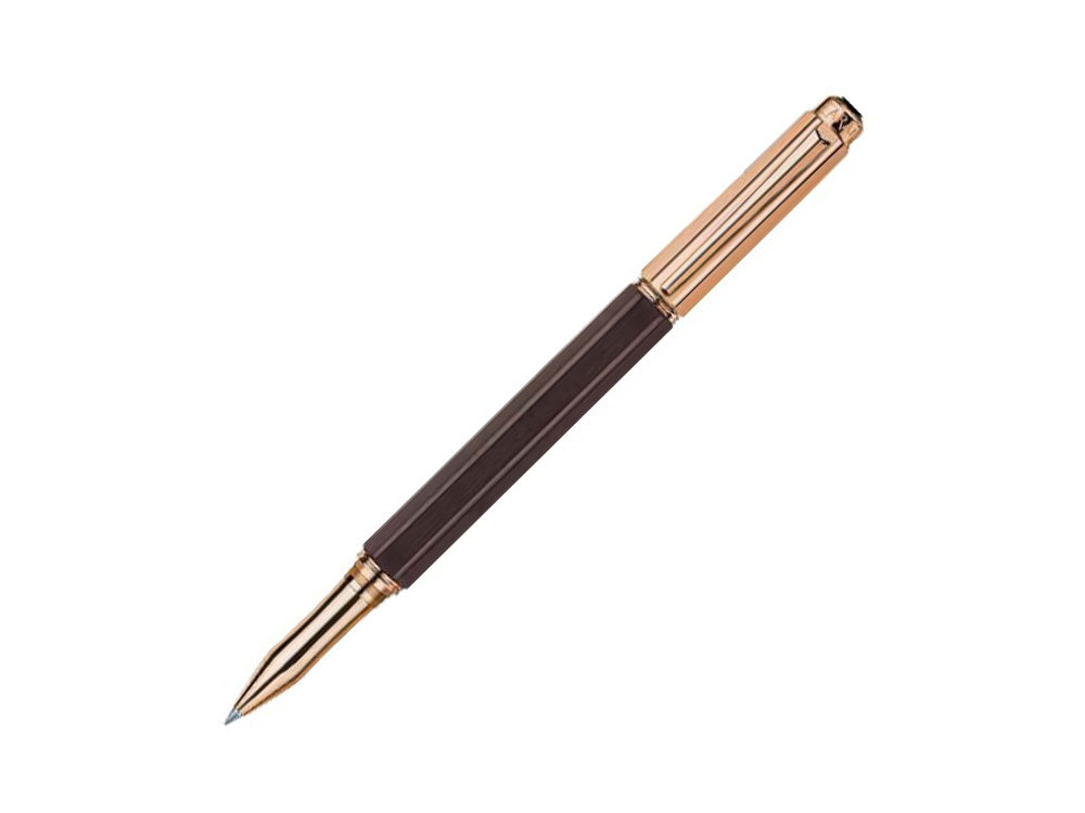 Roller Caran d´Ache Varius Ebony, Ébano, PVD Oro Rosa, Marrón, 4470.142