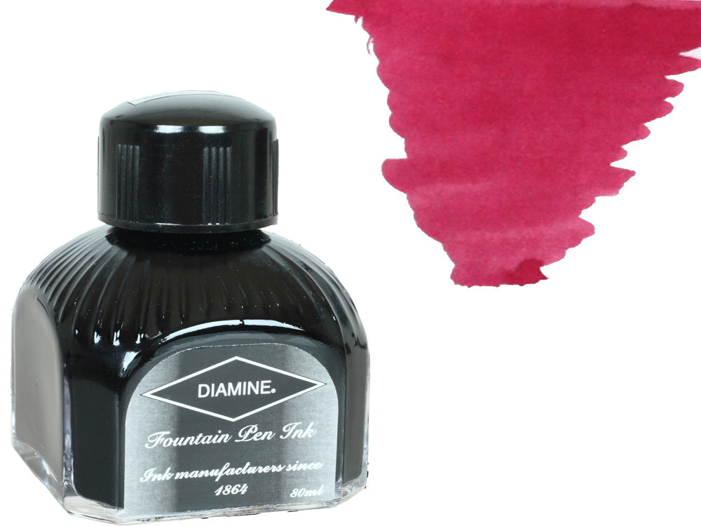 Tintero Diamine, 80ml., Amaranth, Botella de cristal italiano