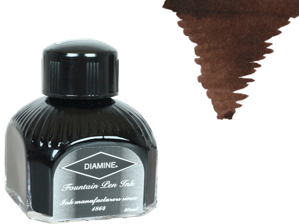 Tintero Diamine, 80ml., Macassar, Botella de cristal italiano