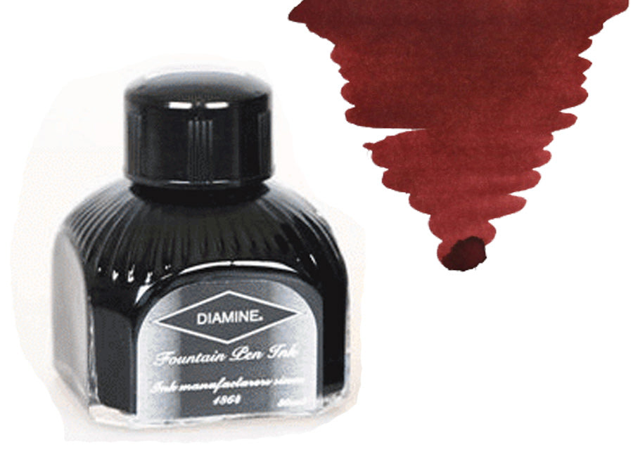 Tintero Diamine, 80ml., Rustic Brown, Botella de cristal italiano