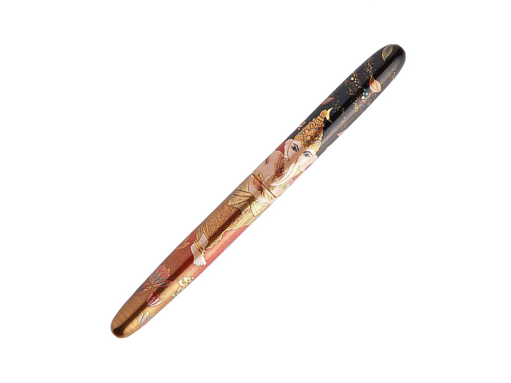 Pluma Estilográfica Nakaya Cigar Makie Ganesh, Long, Ebonita