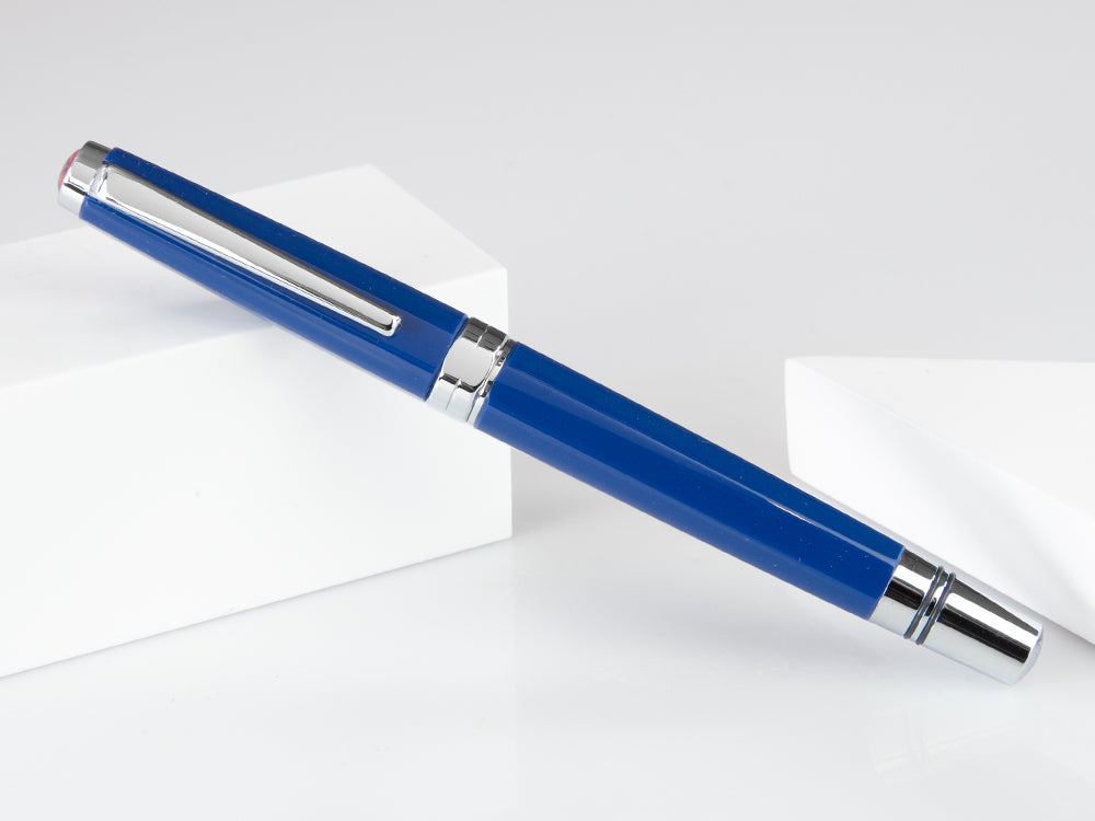 Pluma Estilográfica Twsbi Classic Sapphire, Resina, Metal, Azul