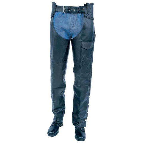 Picture of Rocky Mountain Hides Unisex Solid Genuine Cowhide Leather Chaps- M