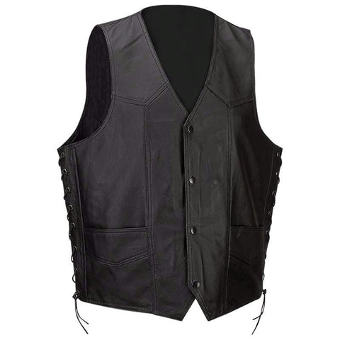 Picture of Diamond Plate Solid Genuine Leather Vest- M