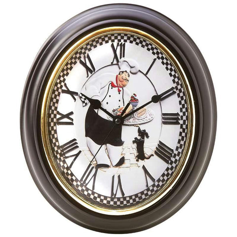 Picture of Brookwood Oval-shaped Baker Wall Clock- Baker