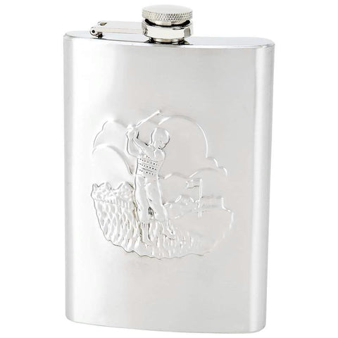 Picture of Maxam Embossed 8oz Stainless Steel Flask