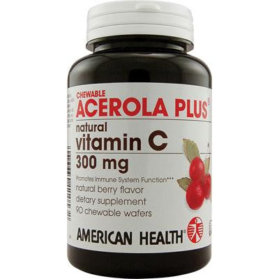 Picture of American Health Acerola Plus Natural Vitamin C Chewable Berry - 300 mg - 90 Chewable Wafers