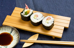 serve with sushi ginger and Yaemon Tamari dipping sauce 