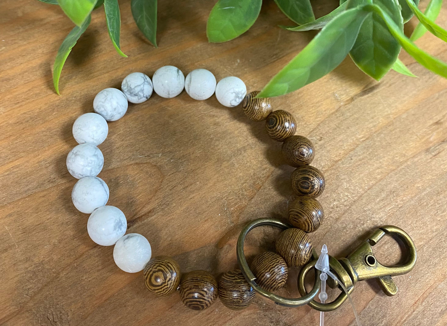 Wood & Gemstone Keyring
