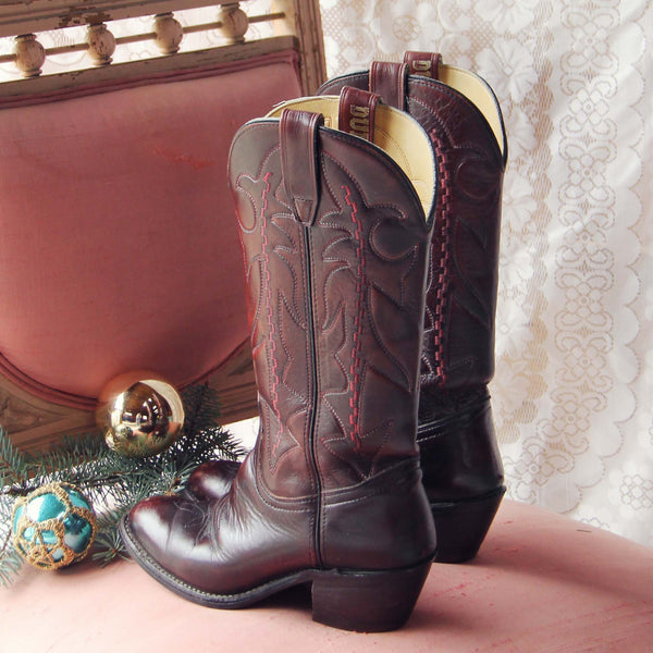 Seraph hoesten bodem Bordeaux Vintage Boots, Vintage Cowboy Boots from Spool 72. | Spool No.72