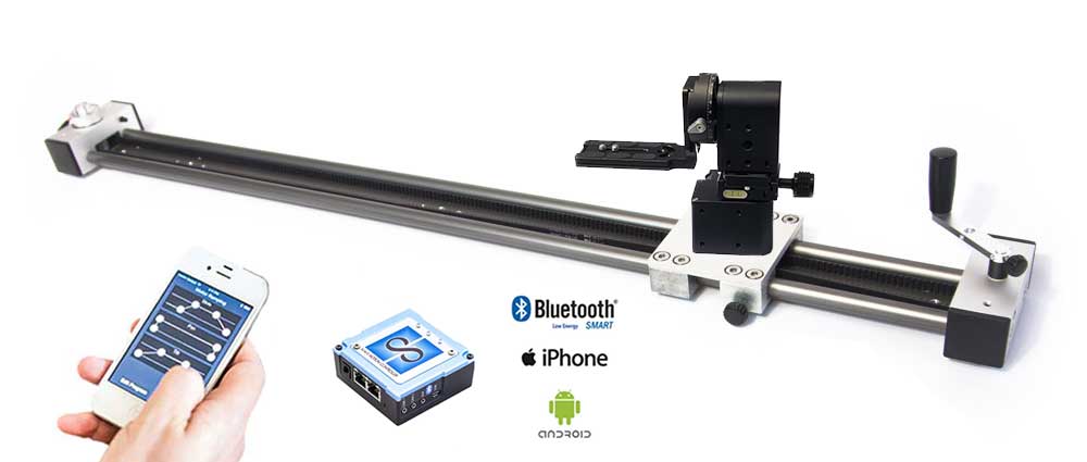 Digislider multiple axis pan slide tilt video shoot move shoot time lapse stop motion slider