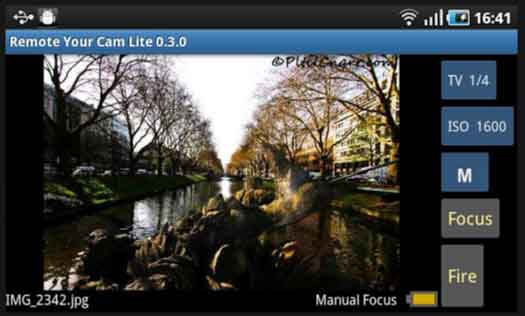 Remote Your Cam wifi for DSLRs app screenshot