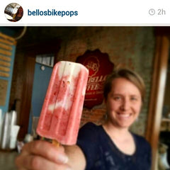 Emily Carabello Display one of Bello's Bike Pops New Flavors