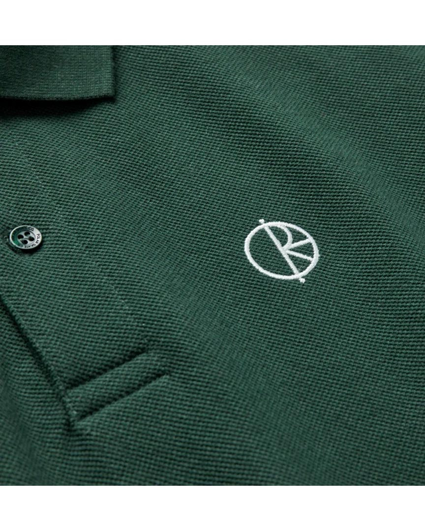 Polar L/S Tee Polo Long Sleeve Polo Shirt - Dark Green