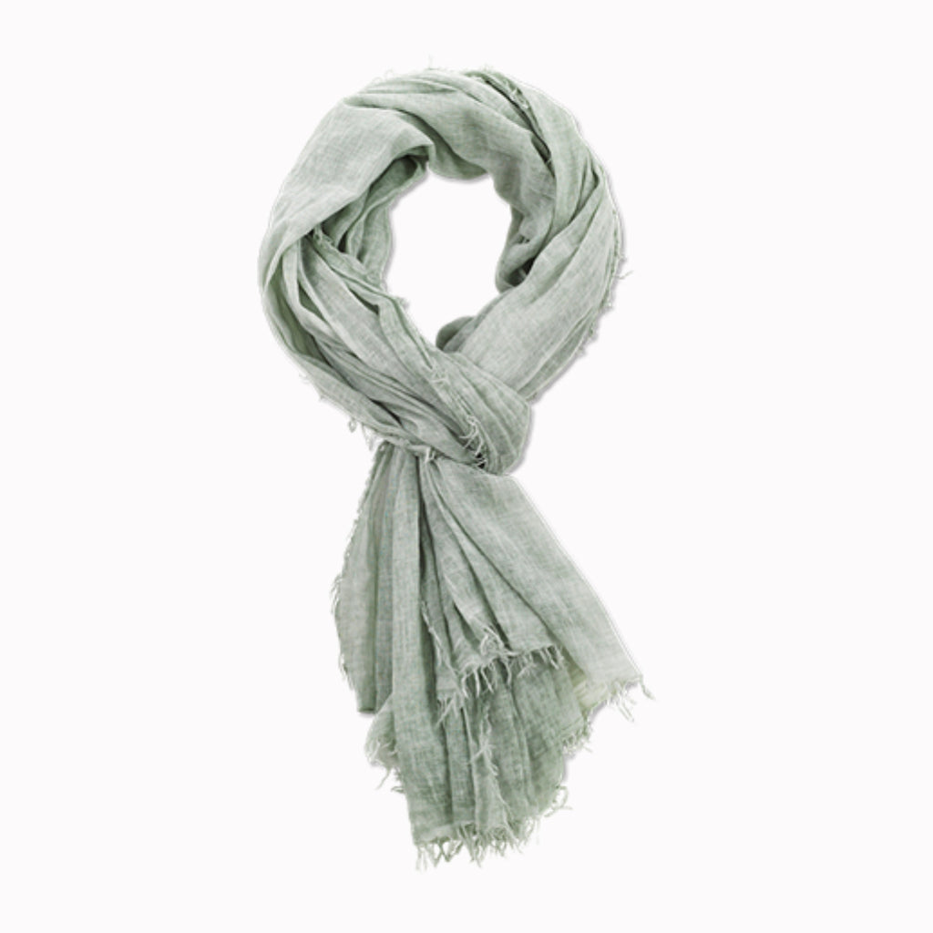 green cotton scarf