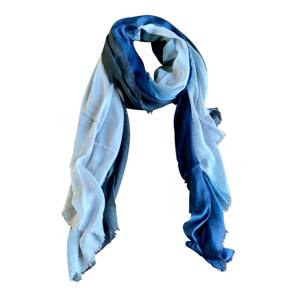 Silk/Cashmere Scarf (Slate/Jen Blue 