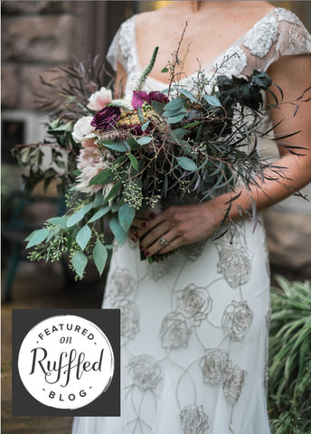 Designer bridal gown on Ruffled