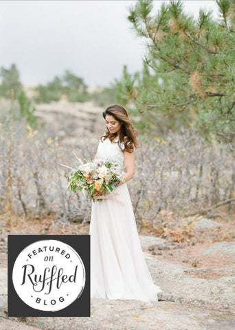 Designer Wedding gown featured on Ruffled