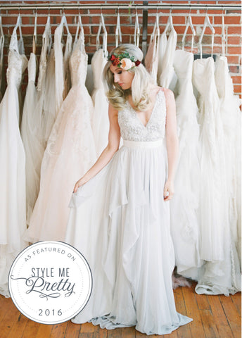 Designer wedding dress on Style Me Pretty