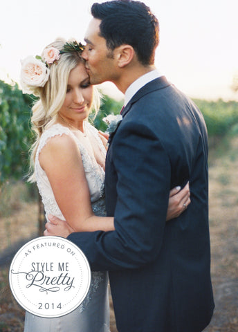 Bride and Groom featured on Style Me Pretty