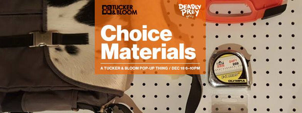 Choice Materials Tucker and Bloom Chicago Pop Up
