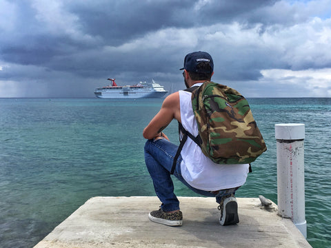 Checking out the view from the Cayman Islands