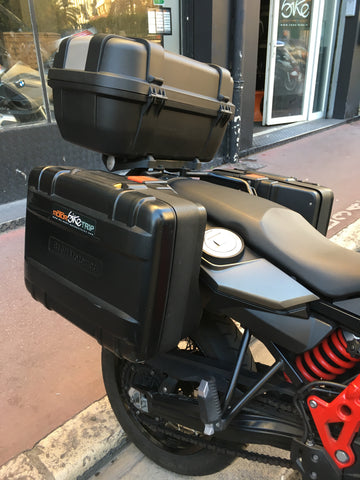 motorcycle rental storage F800 GS side cases
