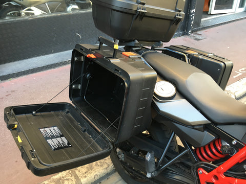 motorcycle rental storage side cases F800 GS 