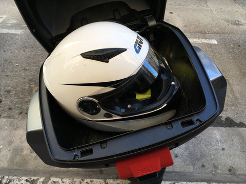 motorcycle rental storage S1000 XR top case