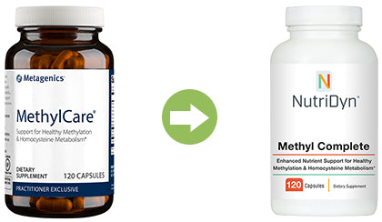 Metagenics Methyl Care replacement product Methyl Complete by Nutri-Dyn
