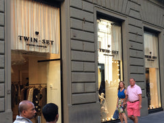Wendy visiting the Twin Set store in Italy