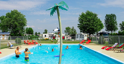 Piscine chauffée camping alouette